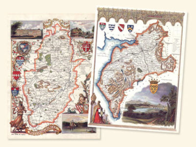 Old County Maps Prints Framed